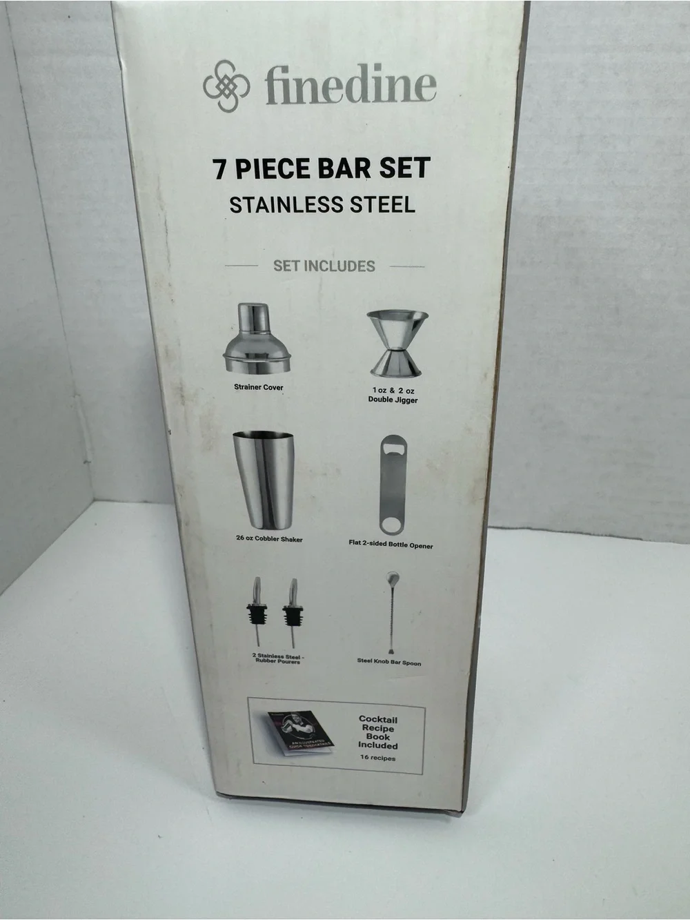 Finedine Silver Stainless Steel 7-Piece Bar Set